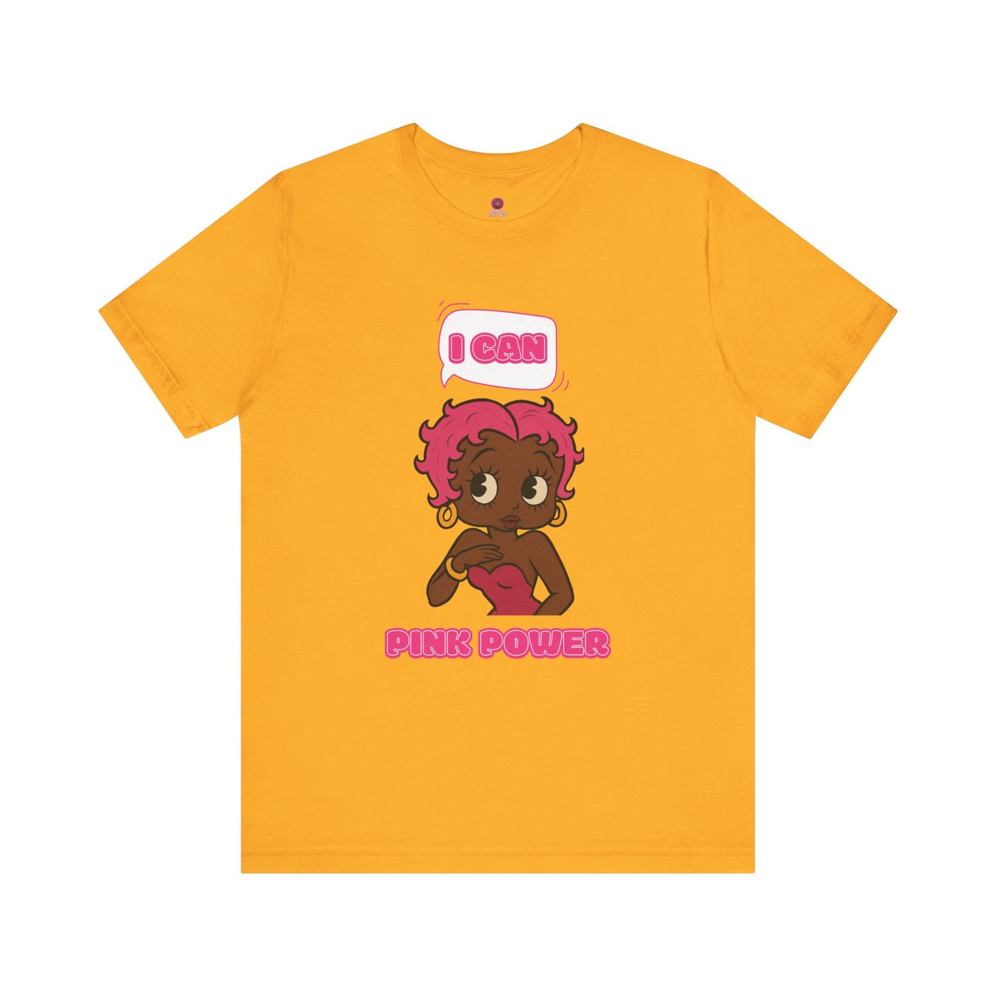 Empowering "I Can" Pink Power Tee, Unisex Graphic T-Shirt, Fun Casual Wear, Summer Fashion, Feminism Apparel