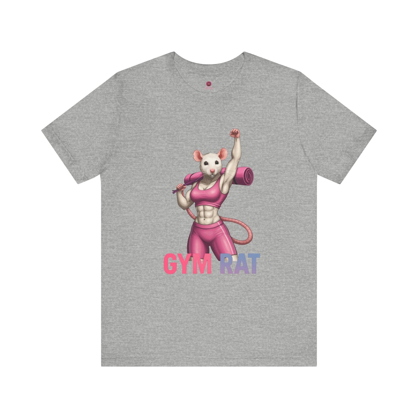 Gym Rat Unisex Tee, Fitness Motivational Shirt, Cute Workout Top, Gift for Gym Lovers, Funny Exercise Apparel