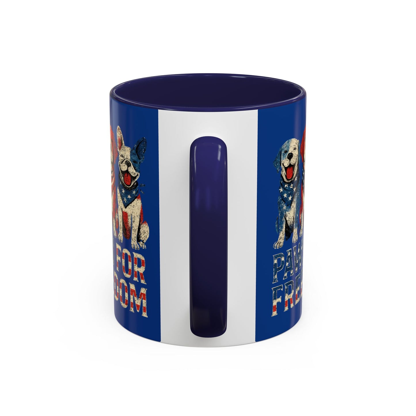 Patriotic Dog Mug - Paws for Freedom, Pet Lover Gift, 4th of July Decoration, Coffee Cup for Dog Owners, Animal Rights Celebration
