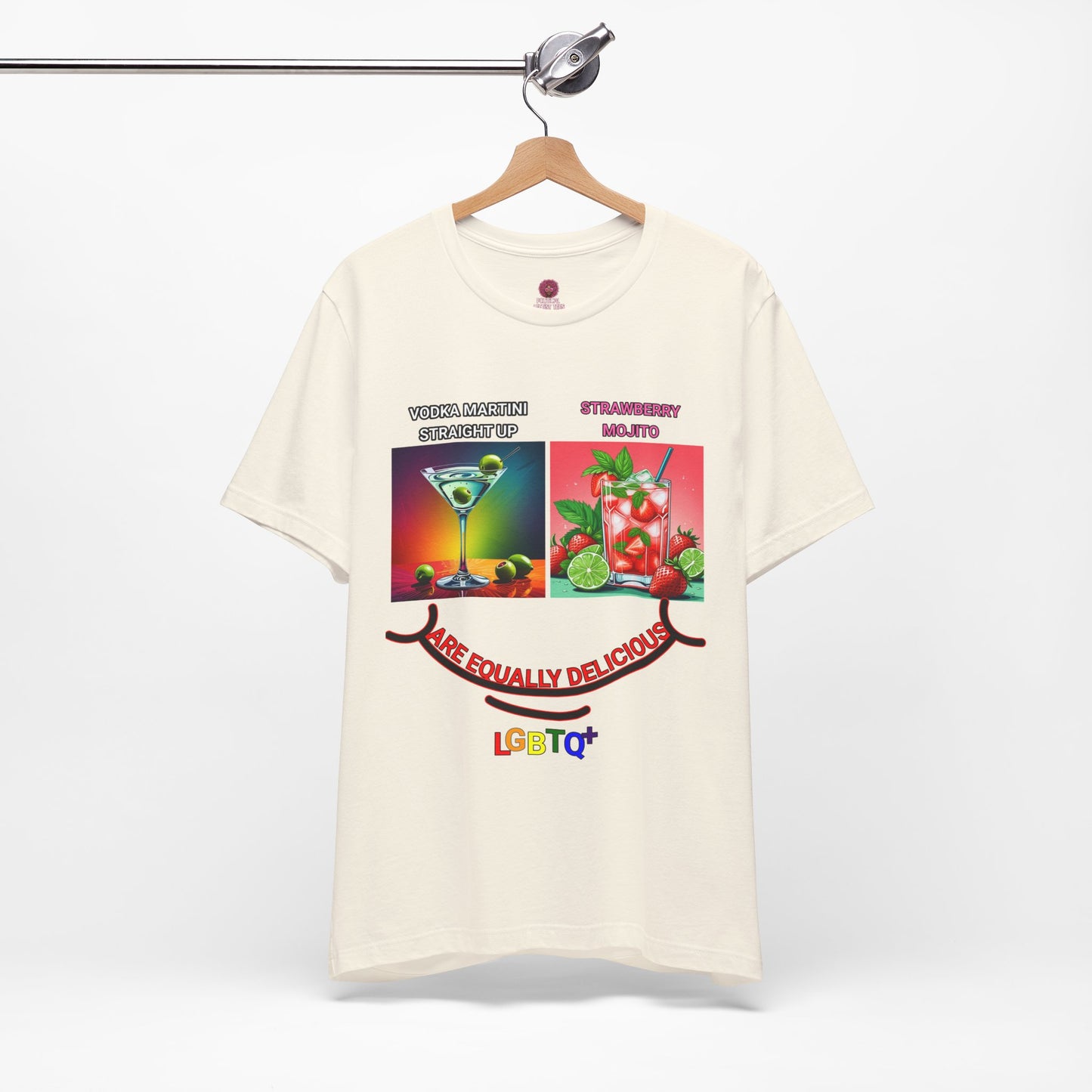 LGBTQ+ All Equally Delicious Cocktails Short Sleeve Tee - Fun Pride Celebrations