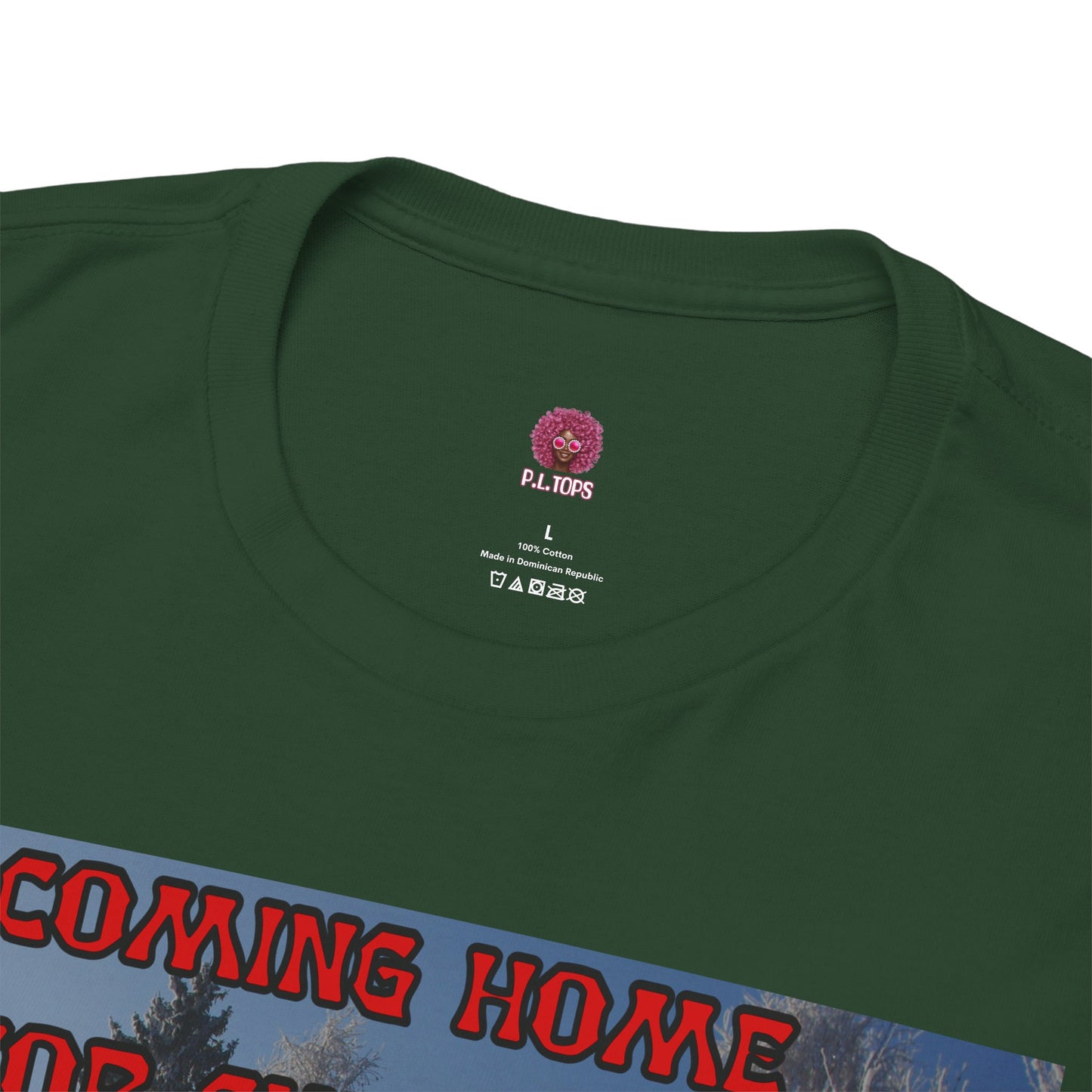 Christmas Chicken T‑Shirt — “F-Caw-F Home for Christmas” Funny Holiday Tee