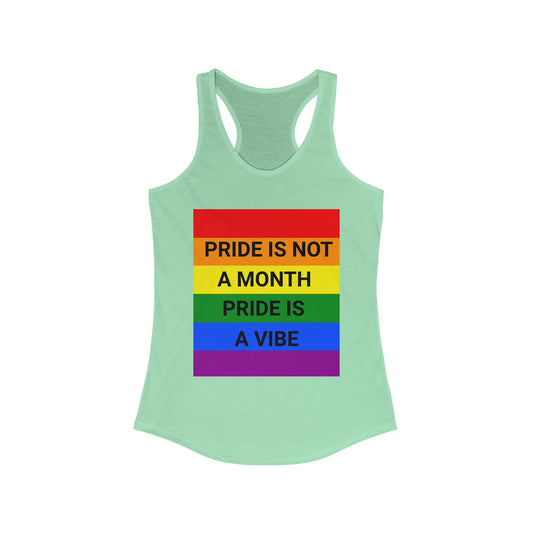 Women's Pride Vibe Unisex Graphic Racerback Tank, LGBTQ+ Pride Month Apparel, Rainbow Pride Clothing