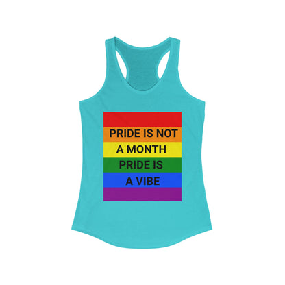 Women's Pride Vibe Unisex Graphic Racerback Tank, LGBTQ+ Pride Month Apparel, Rainbow Pride Clothing