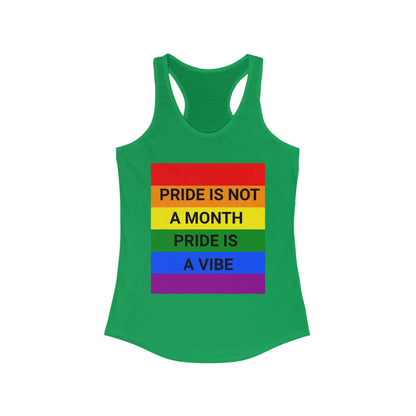 Women's Pride Vibe Unisex Graphic Racerback Tank, LGBTQ+ Pride Month Apparel, Rainbow Pride Clothing