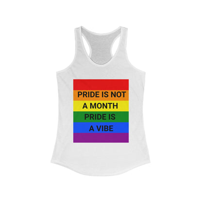 Women's Pride Vibe Unisex Graphic Racerback Tank, LGBTQ+ Pride Month Apparel, Rainbow Pride Clothing