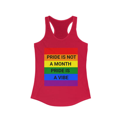 Women's Pride Vibe Unisex Graphic Racerback Tank, LGBTQ+ Pride Month Apparel, Rainbow Pride Clothing