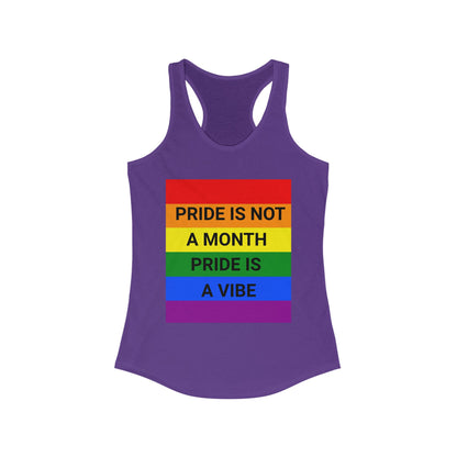 Women's Pride Vibe Unisex Graphic Racerback Tank, LGBTQ+ Pride Month Apparel, Rainbow Pride Clothing