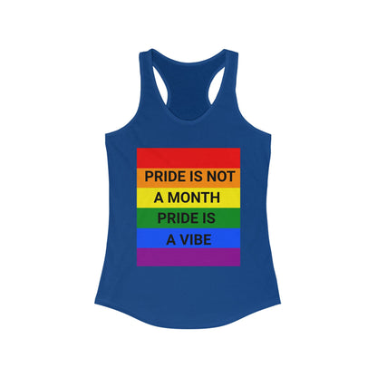 Women's Pride Vibe Unisex Graphic Racerback Tank, LGBTQ+ Pride Month Apparel, Rainbow Pride Clothing