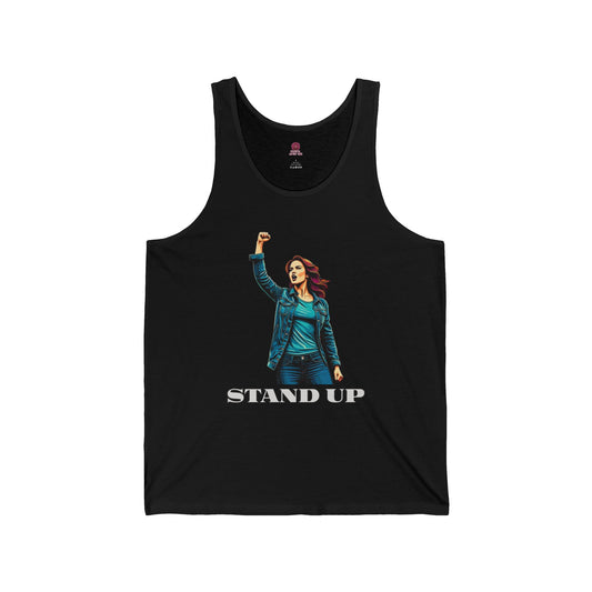 Empowerment Joins Unisex Tank Top - "Stand Up" & "We Will Stand Behind You" Back & Front
