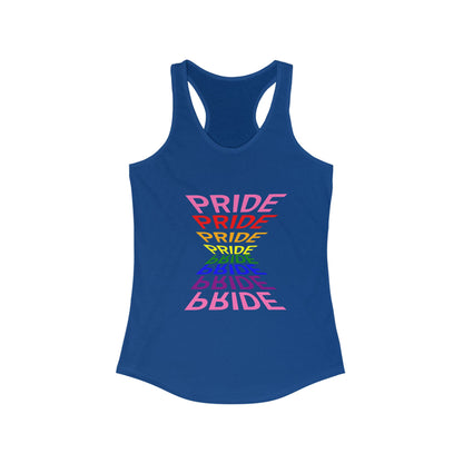 "Pride" Women's Graphic Racerback Tee, Pride Shirt, LGBTQ+ Awareness Top