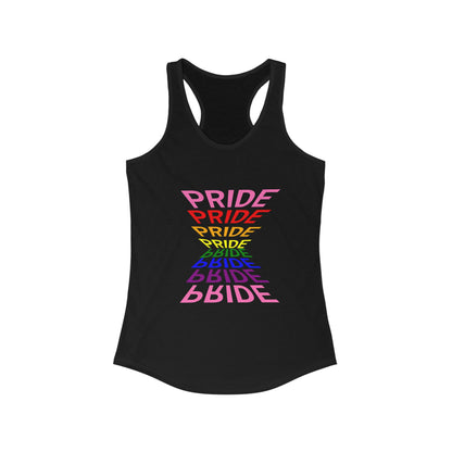"Pride" Women's Graphic Racerback Tee, Pride Shirt, LGBTQ+ Awareness Top