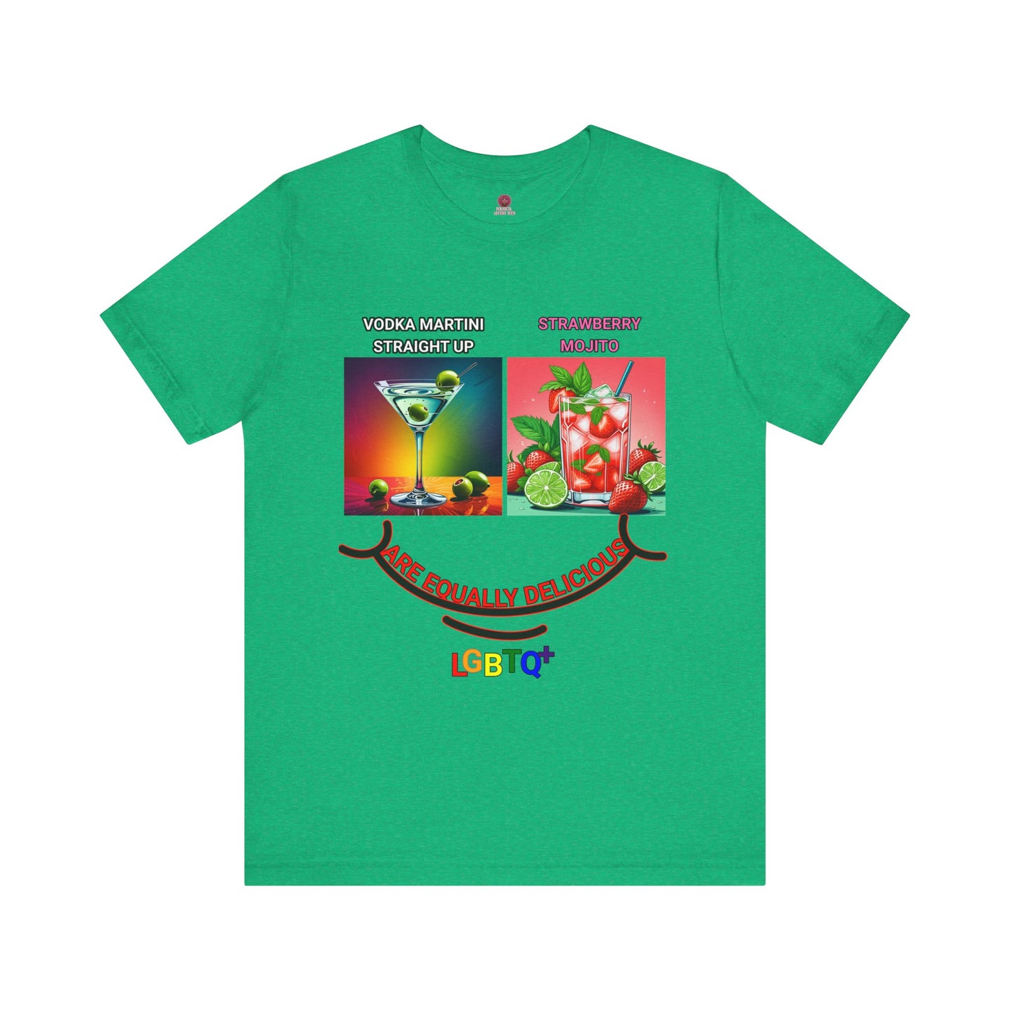 LGBTQ+ All Equally Delicious Cocktails Short Sleeve Tee - Fun Pride Celebrations