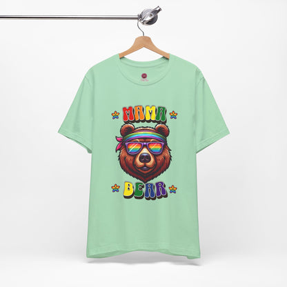 Mama Bear Retro Summer Vibes Pride Tee