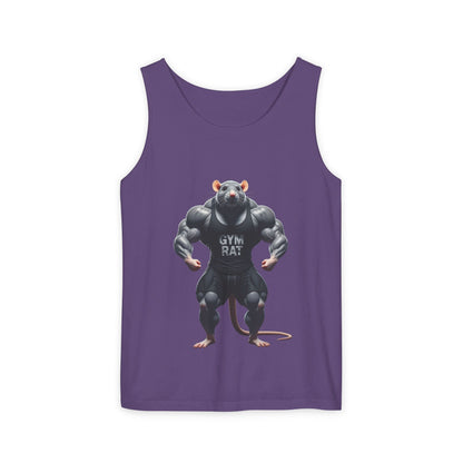 Gym Rat, Men's Front & Back Design, Tank Top, Funny Fitness Shirt,  Workout Apparel, Unique Gift for Weightlifters, Humorous Activewear