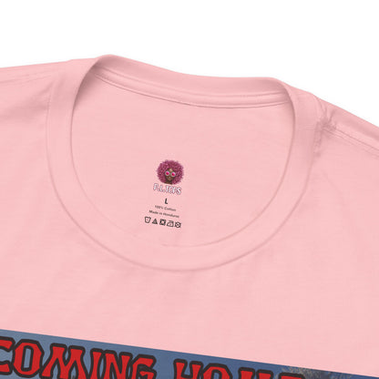 Christmas T‑Shirt “Coming Home for Christmas” with Festive Rooster Design