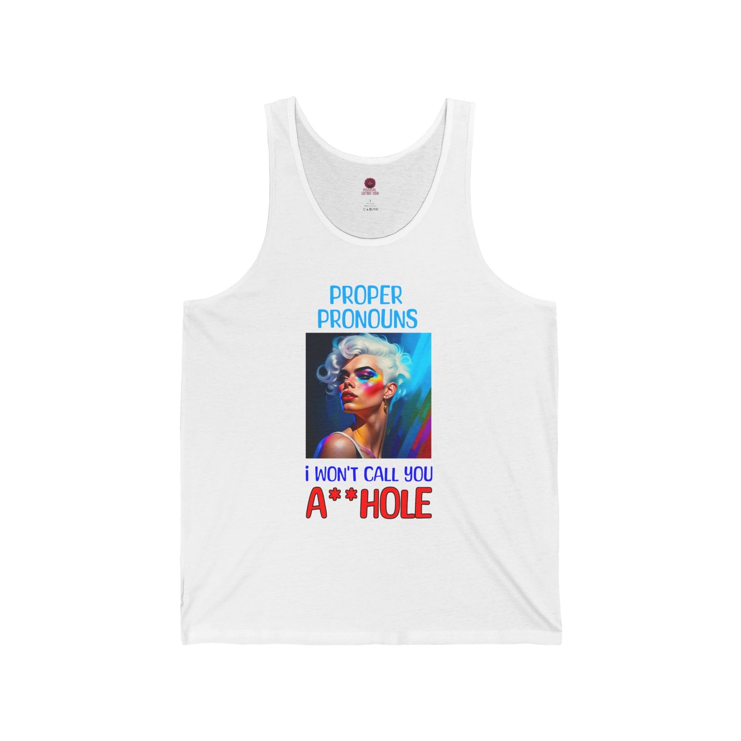Pride Graphic Tank Top: Call Me by My Proper Pronouns