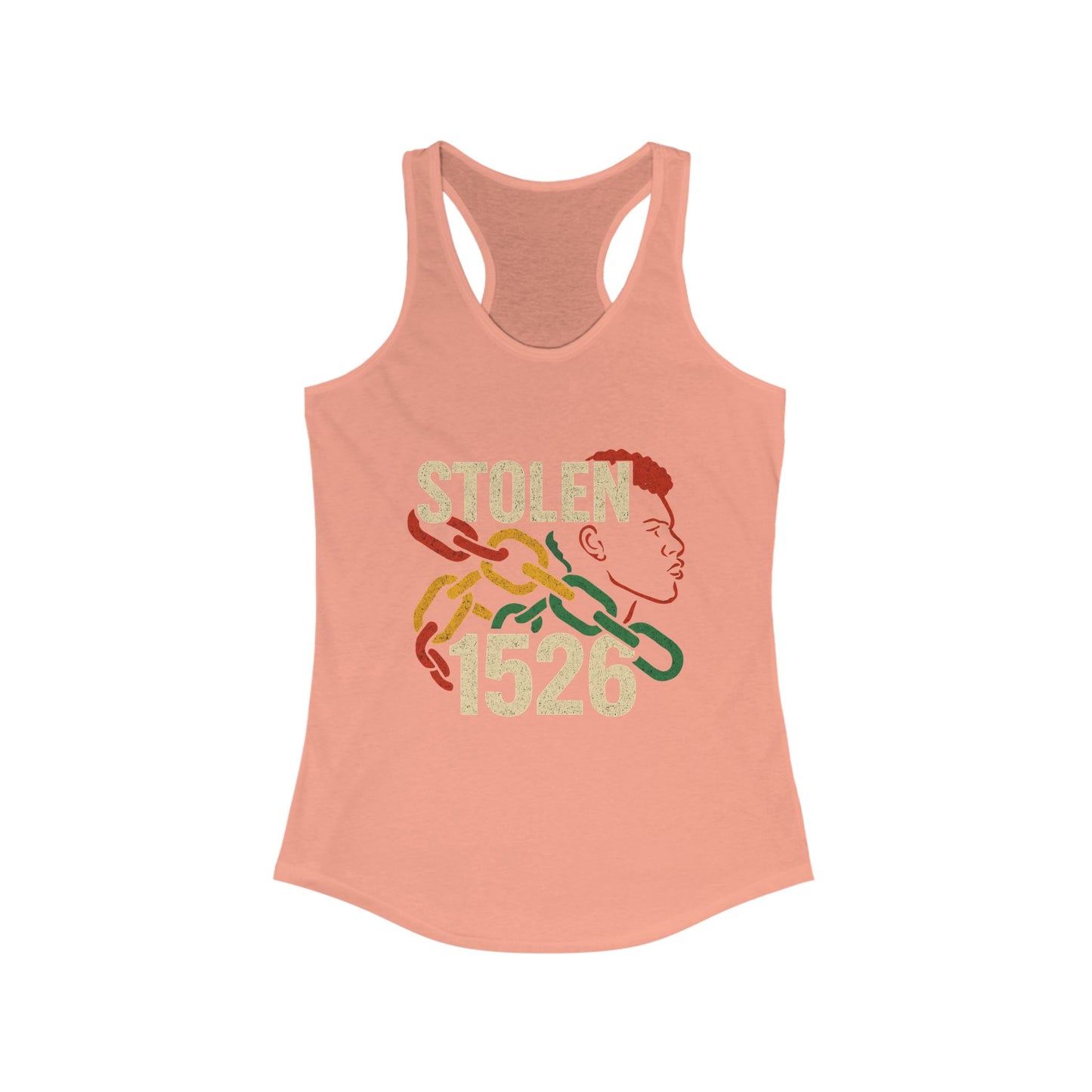 Stolen 1526' Design, Casual Streetwear, Women's Racerback Tank Top, Empowerment Fashion