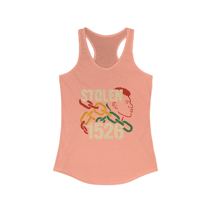 Stolen 1526' Design, Casual Streetwear, Women's Racerback Tank Top, Empowerment Fashion
