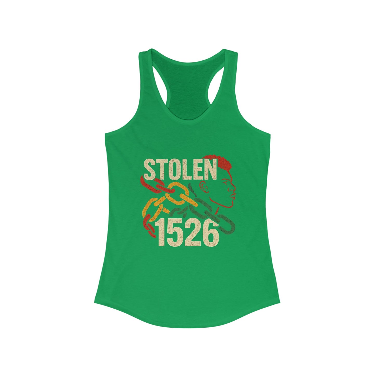 Stolen 1526' Design, Casual Streetwear, Women's Racerback Tank Top, Empowerment Fashion