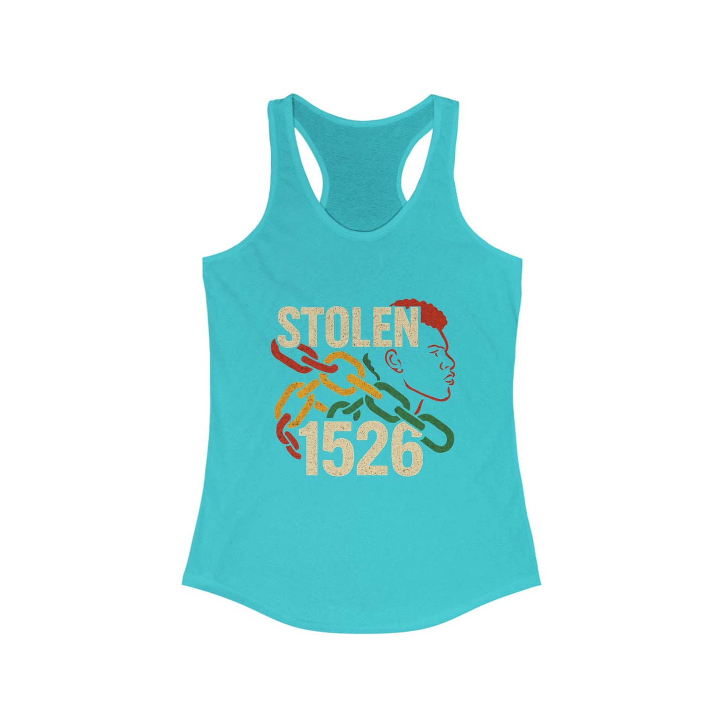 Stolen 1526' Design, Casual Streetwear, Women's Racerback Tank Top, Empowerment Fashion