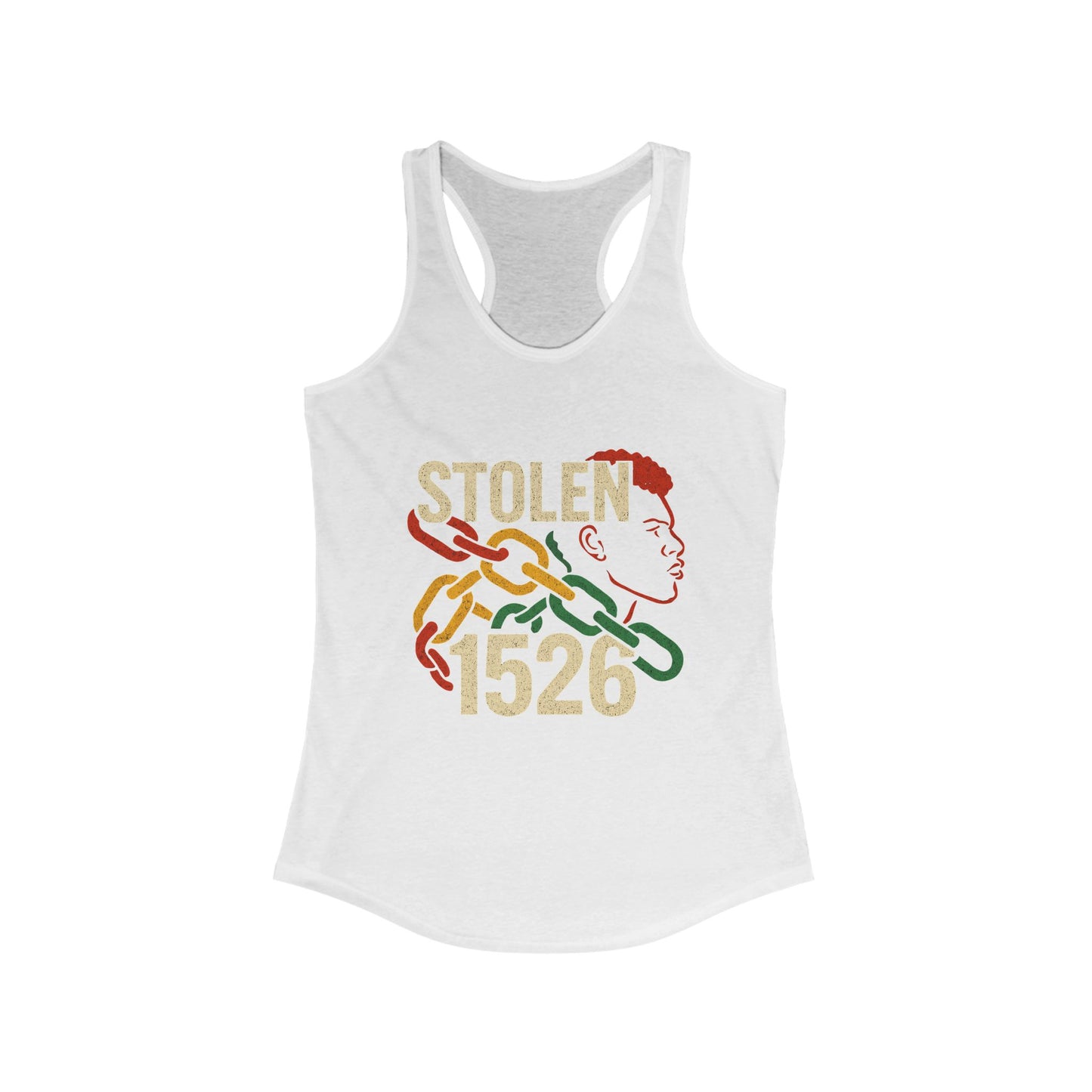 Stolen 1526' Design, Casual Streetwear, Women's Racerback Tank Top, Empowerment Fashion