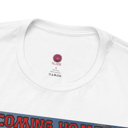 Christmas T‑Shirt “Coming Home for Christmas” with Festive Rooster Design