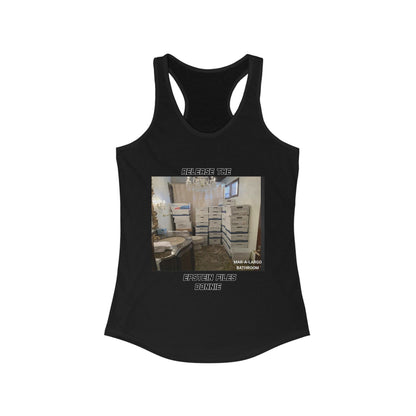 Release The Epstein Files Tee: Women's Racerback Tank Top, Casual Wear, Statement Tee, Funny & Quirky Shirt