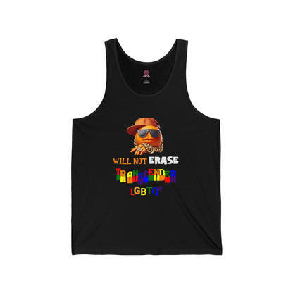 The  Orange Man Will Not Erace Ttansgender Unisex Tank Top