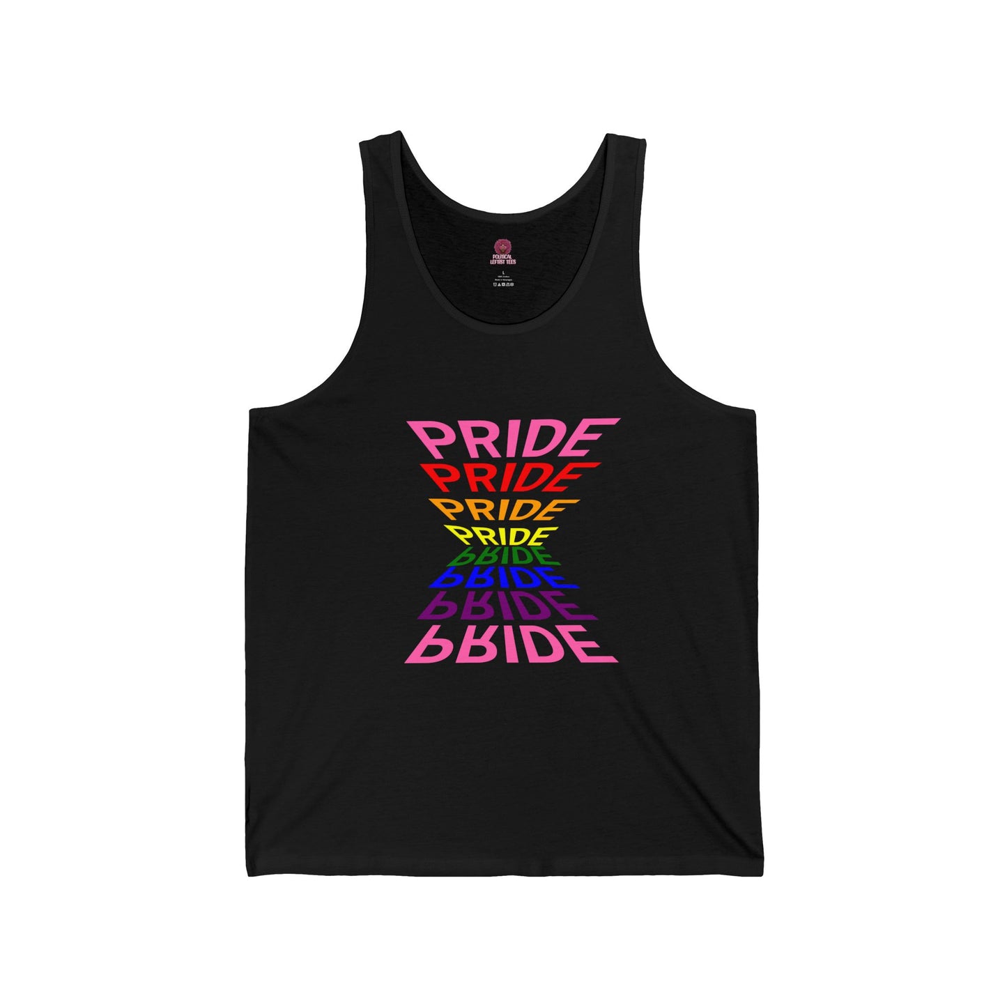"Pride" Graphic Tank Top, Unisex Pride Shirt, LGBTQ+ Awareness Top