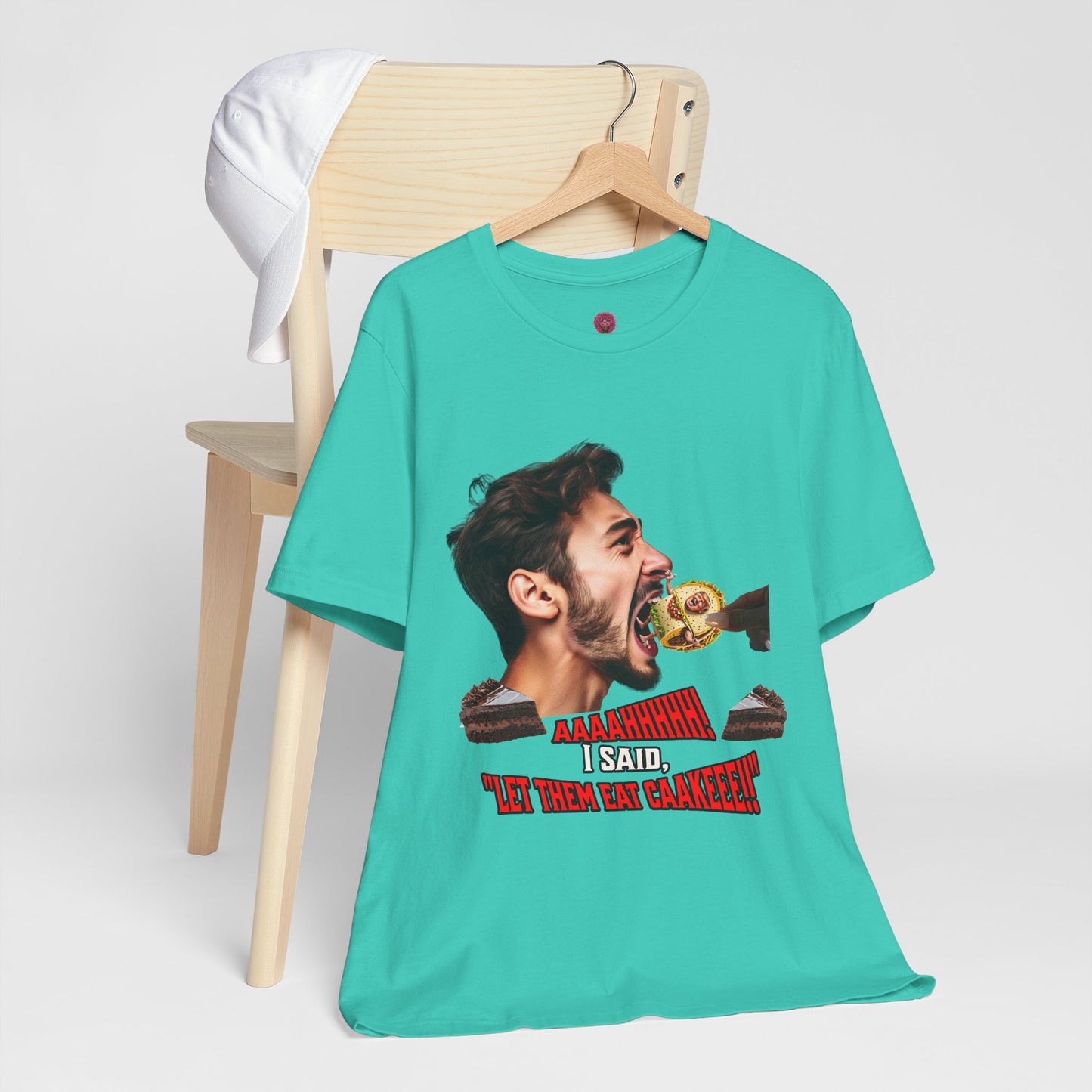 Funny Let Them Eat Cake Tee, Unisex Jersey T-Shirt, Humorous Gift