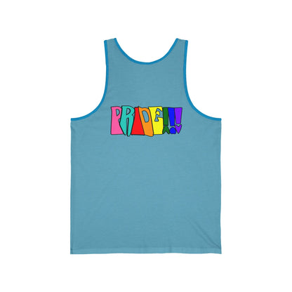 Front and Back Graphic Pride Unisex Tank Top - Why? You Support "a man"" Statement Shirt