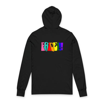 Colorful Front and Back Graphic Pride Unisex Long Sleeve Hooded Tee- Why? You Support "a man"" Statement Shirt