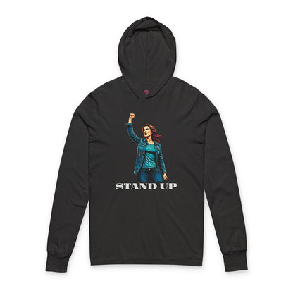 Empowerment Joins Unisex Long Sleeve Hoodrd  Tee - "Stand Up" & "We Will Stand Behind You"