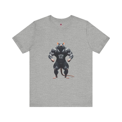 Gym Rat Men's Jersey Tee, Front & Back Design, Funny Gym Shirt for Fitness Lovers, Workout Tee for Animal Enthusiasts, Fitness Gift for Him/Her