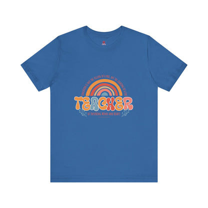 Teacher Appreciation Rainbow Tee, Teacher Gift, Unisex Graphic Shirt, Cute Teacher T-Shirt, Back to School Apparel
