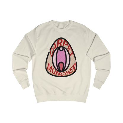 Playful Graphic Pride Sweatshirt - 'Carpet Muncher', Quirky Humor Unisex Graphic Shirt