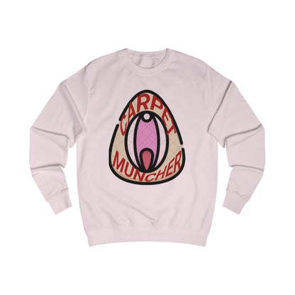 Playful Graphic Pride Sweatshirt - 'Carpet Muncher', Quirky Humor Unisex Graphic Shirt