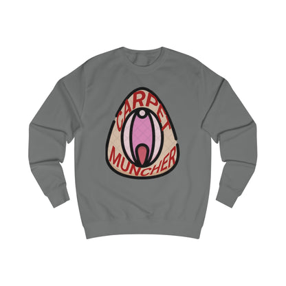 Playful Graphic Pride Sweatshirt - 'Carpet Muncher', Quirky Humor Unisex Graphic Shirt