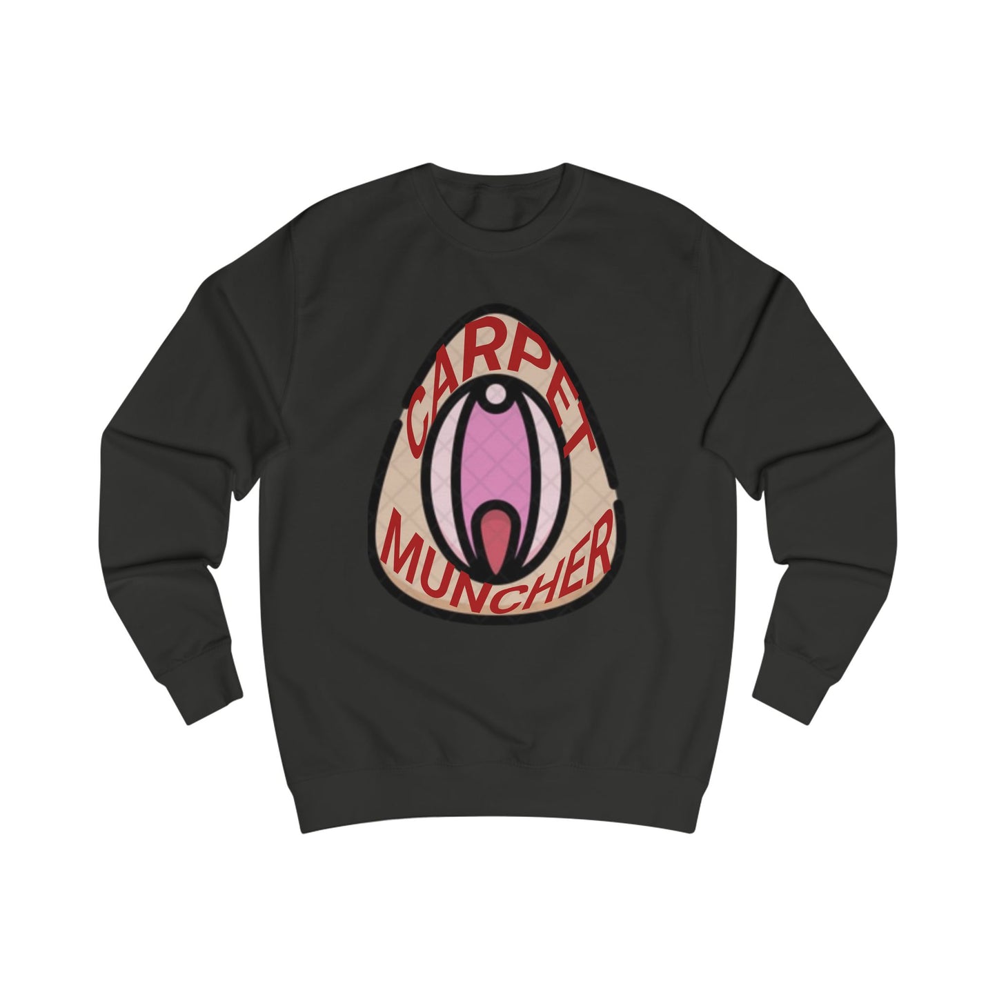 Playful Graphic Pride Sweatshirt - 'Carpet Muncher', Quirky Humor Unisex Graphic Shirt
