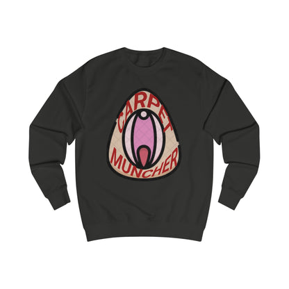 Playful Graphic Pride Sweatshirt - 'Carpet Muncher', Quirky Humor Unisex Graphic Shirt
