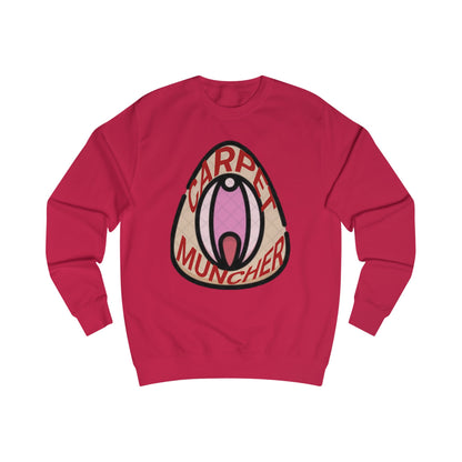 Playful Graphic Pride Sweatshirt - 'Carpet Muncher', Quirky Humor Unisex Graphic Shirt