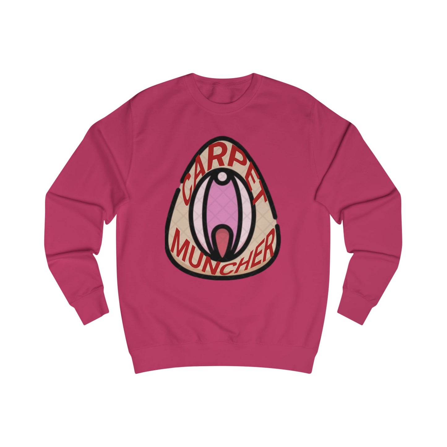 Playful Graphic Pride Sweatshirt - 'Carpet Muncher', Quirky Humor Unisex Graphic Shirt