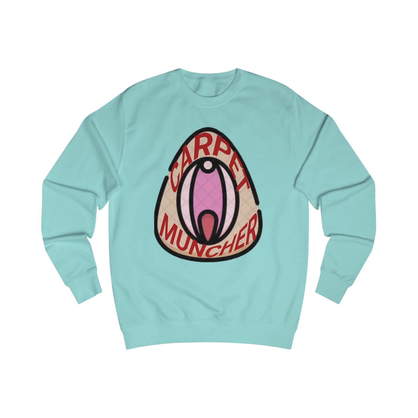Playful Graphic Pride Sweatshirt - 'Carpet Muncher', Quirky Humor Unisex Graphic Shirt