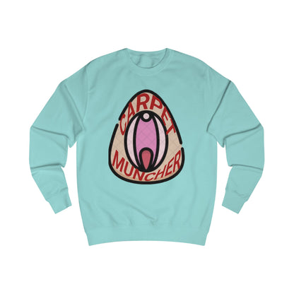 Playful Graphic Pride Sweatshirt - 'Carpet Muncher', Quirky Humor Unisex Graphic Shirt