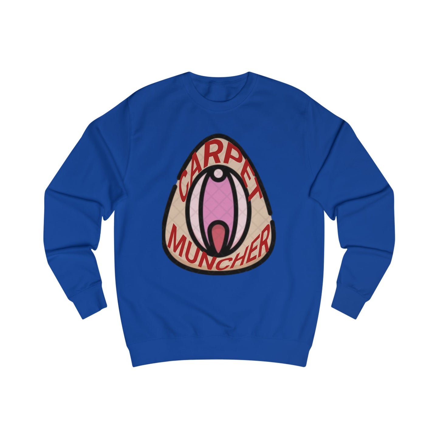 Playful Graphic Pride Sweatshirt - 'Carpet Muncher', Quirky Humor Unisex Graphic Shirt
