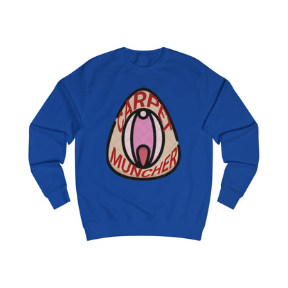Playful Graphic Pride Sweatshirt - 'Carpet Muncher', Quirky Humor Unisex Graphic Shirt