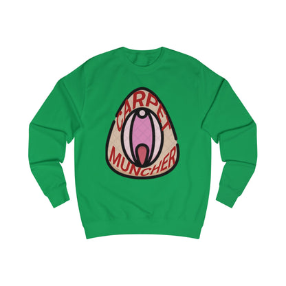 Playful Graphic Pride Sweatshirt - 'Carpet Muncher', Quirky Humor Unisex Graphic Shirt