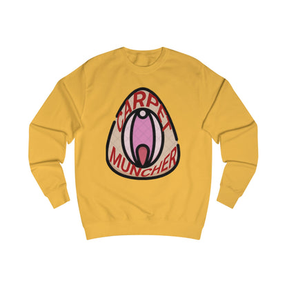 Playful Graphic Pride Sweatshirt - 'Carpet Muncher', Quirky Humor Unisex Graphic Shirt