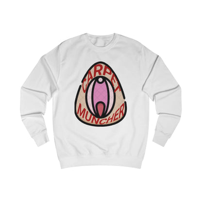 Playful Graphic Pride Sweatshirt - 'Carpet Muncher', Quirky Humor Unisex Graphic Shirt