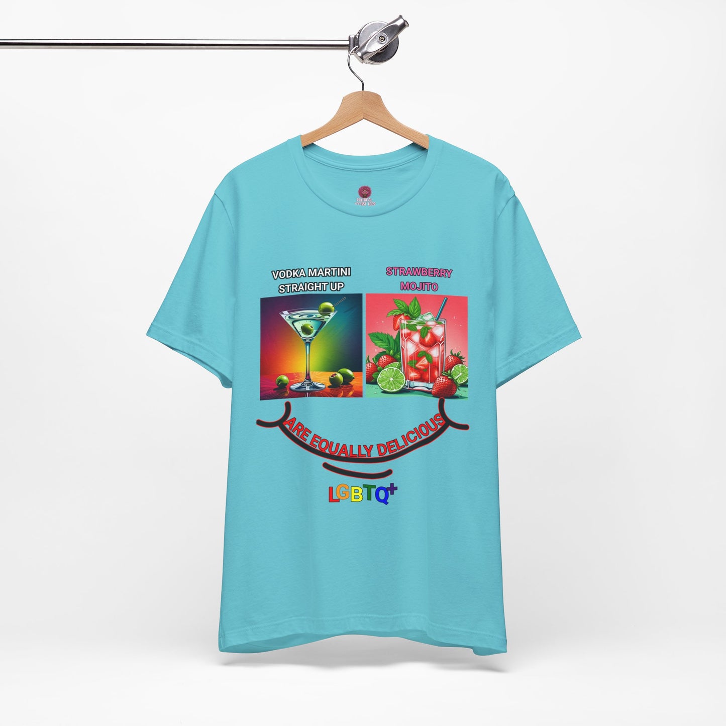LGBTQ+ All Equally Delicious Cocktails Short Sleeve Tee - Fun Pride Celebrations